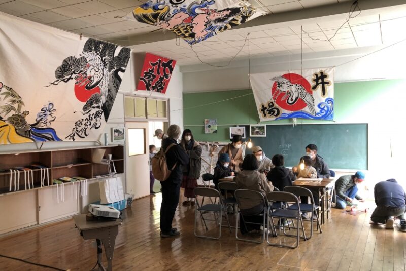 龍山小学校では、アート作品を展示した催しなどに使われているそうですよ。